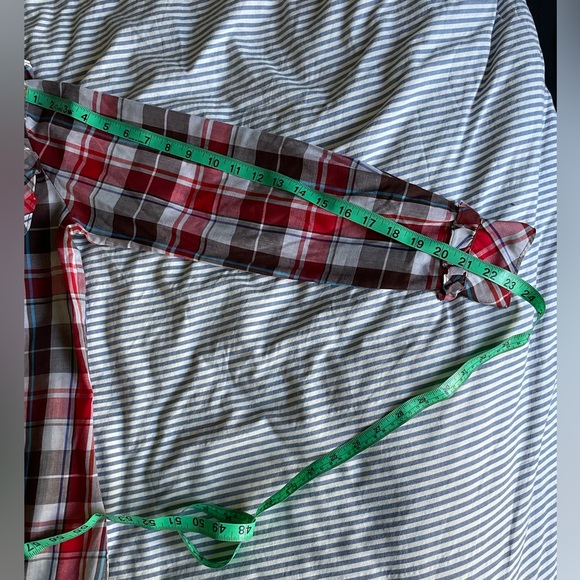 Vintage Stage West by Prior Western Plaid Button Down Shirt with Ruffle Detail - Picture 12 of 13